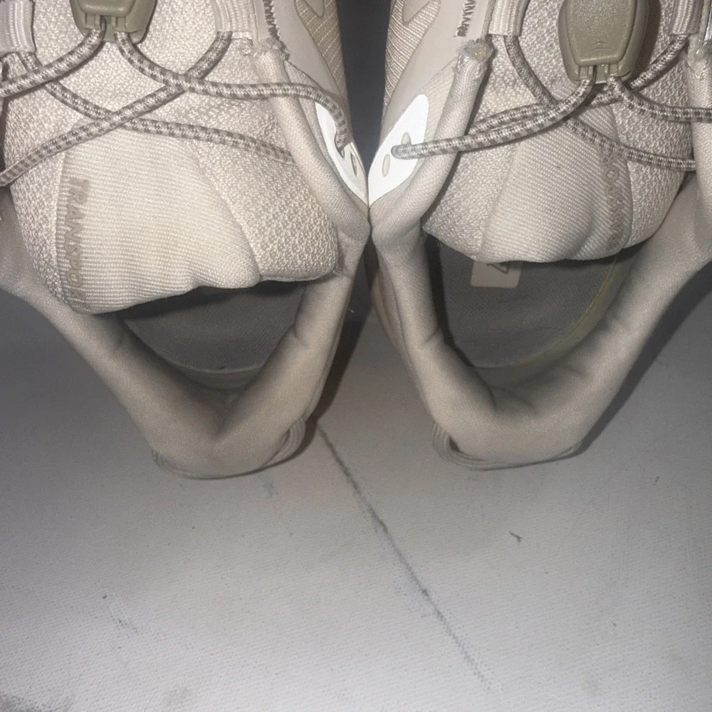 Hoka Transport Eggnog White Athletic Gym Running Walking Hiking Shoes Size 8B